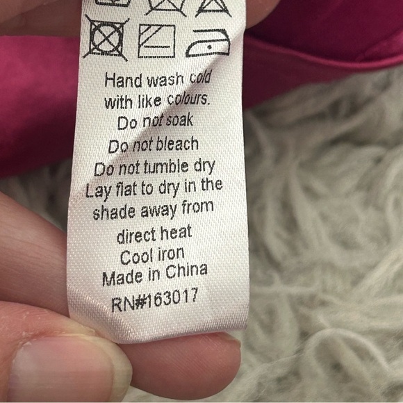 LIONESS Magenta Walk The Line Satin Midi Dress Size XXL - Picture 13 of 15